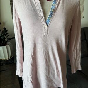 Chaps Pink Waffle Knit Tee